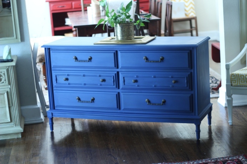 Annie Sloan Napoleonic Blue Dresser/TV Console